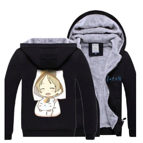 New Fashion Winter Men Women Clothes Anime Natsume Yuujinchou Thick Hoodie Warm Jacket Coat