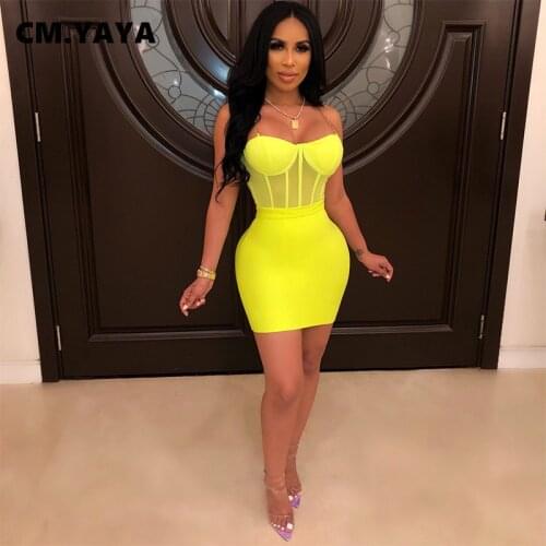 2019 new women summer mesh see though splicing chain spagehtti strap bodycon midi skirt two piece set dress GLXYZ3240