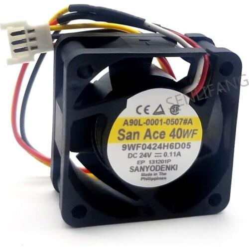 NEW FOR 9WF0424H6D05 4020 DC 24V 0.11A 3-P axial cooling fan waterproof