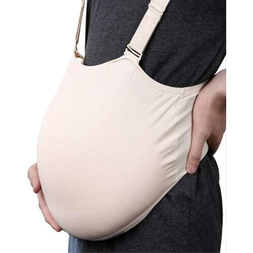 New New Silicone Belly with Cloth Bag Straps Artificial Pregnant Baby Tummy Crossdresser Shemale Cosplay Latex Shapewear 5 Size