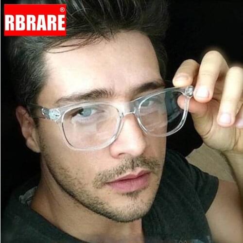RBRARE Retro Eyeglasses Frames Men Anti Blue Light Glasses Computer Women Glasses Frame Optical Transparent Gafas De Marca