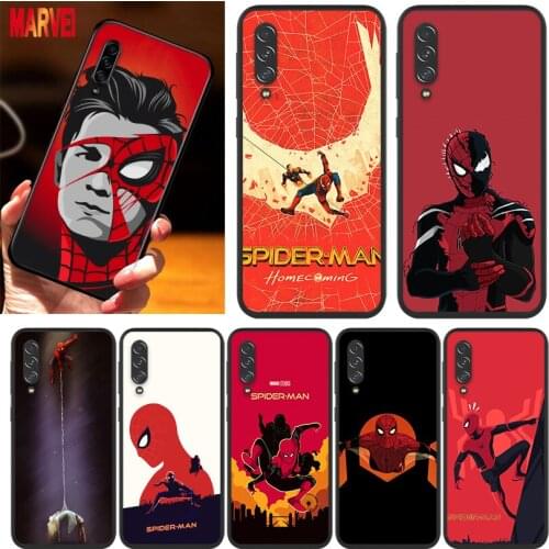 Popular Spiderman Marvel For Samsung Galaxy A90 A80 A70 S A60 A50S A30 S A40 S A2 A20E A20 S A10S A10 E Black Phone Case Cover