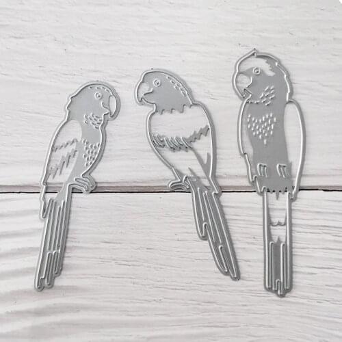Happymems Decoration 3 parrot Die Cutting Dies Photo Card Making Embellishments For Scrapbooking Birds Cutting Dies
