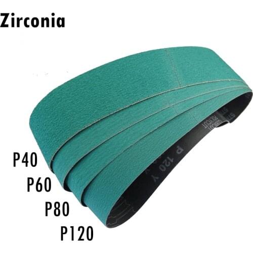 4 piece 686*50mm Sanding Belt Fused Zirconia Alumina Sanding Screen For Hard Metal Grit 40 60 80 120