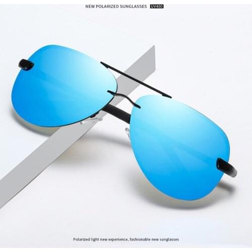 OYDCH High-Grade Aluminum Magnesium Mens Polarized Sunglasses Drivers Driving Glasses Frameless Ladies Sunglasses