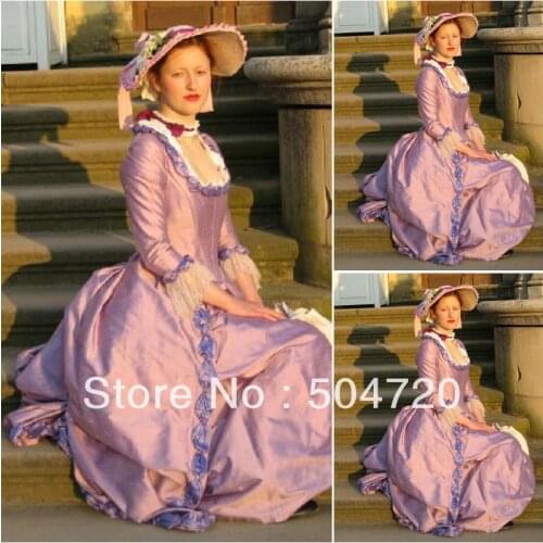 Custom made1860s Lila Civil War Southern Belle Ball Gown evening Dress/Victorian Lolita dresses/scarlett dress Sz US6-26 V-236