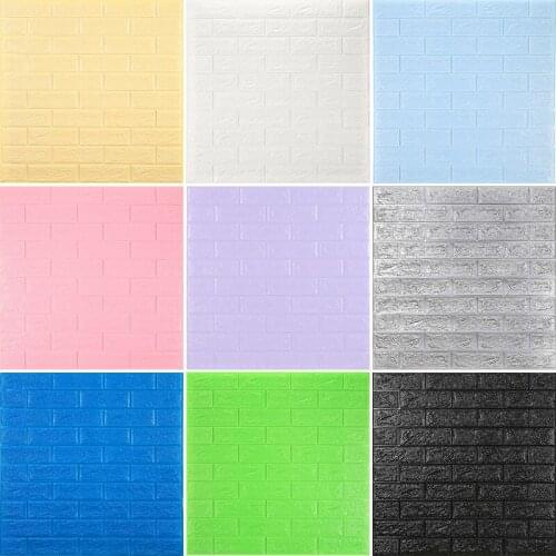 3D Brick Wall Stickers Wallpaper Decor Foam Waterproof Wall Covering Wallpaper For Kids Living Room DIY Background