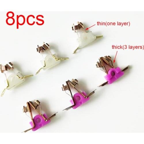 8Pcs Motor Brush Manual Winding Motor Accessories Single/Three Layer Carbon Brush Brass Brush For Tamiya Mini 4WD Car Model