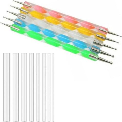 8PCS Dotting Rods+5PCS Double-ended Ball Stylus Pens Mandala Dotting Painting Tool for Furniture Wood Rocks Fabric Wall Art