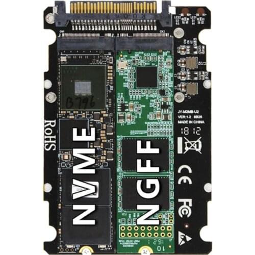M.2 SSD to U.2 Adapter 2 in 1 M.2 NVMe Key B/M SSD to PCI-e U.2 SFF-8639 Adapter PCIe M2 Converter Desktop Computer