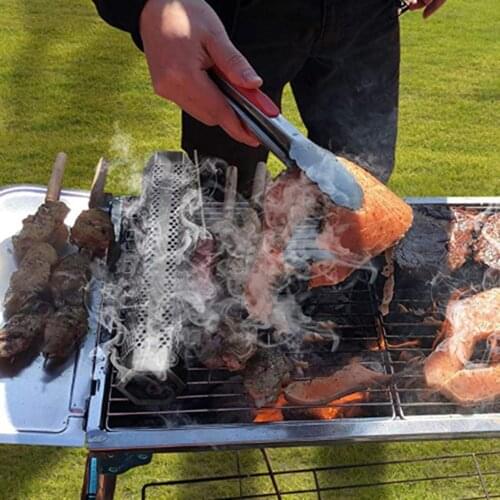 BBQ Stainless Steel Accessories Meshes Round Sqaure Perforated Mesh Smoker Tube Grill Generator Smoker Filter Tool