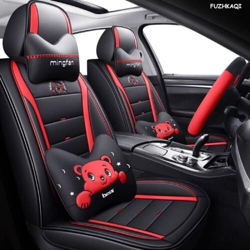 FUZHKAQI Leather car seat cover For Volkswagen 4 5 6 7 vw passat b5 b6 b7 polo golf mk4 tiguan jetta touareg car accessories