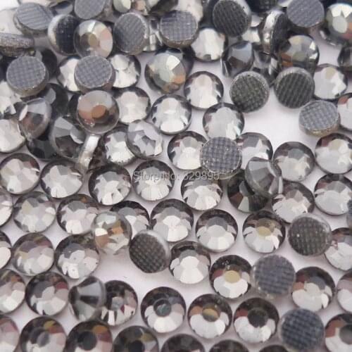 Black diamond SS6-SS40 DMC HotFix Rhinestones Flatback Glass Iron-on Stone For garment shoes bags scarf nail jeans Decorations