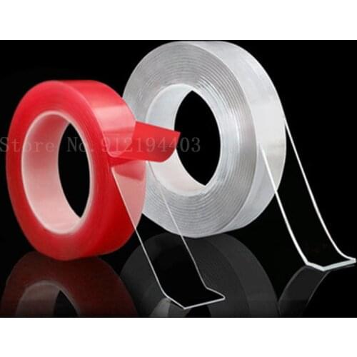 1/2/3/5M Strong 3M Nano Tracsless Double Sided Tape Transparent No Trace Reusable Waterproof Adhesive Tape Cleanable/Home/Office