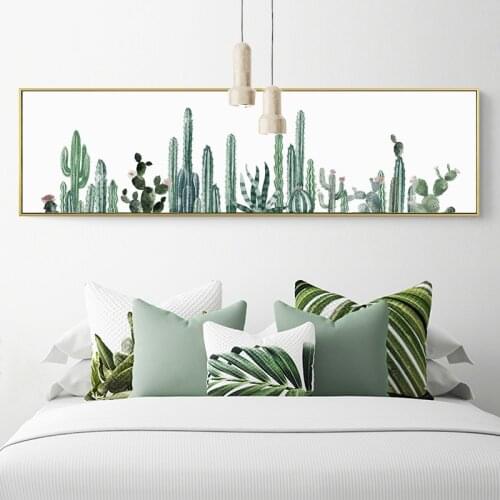 SURE LIFE Nordic Cactus Flower Poster Plant Canvas Printing Paintings Wall Art Pictures Bedroom Living Room Home Office Decor