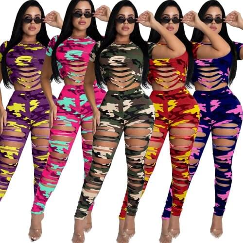 Two Piece Set Women Sexy Outfit Summer Tracksuit Female Clothing 2021 Tops Pants Office Suits Sportswear Vendors Wholesale A3209