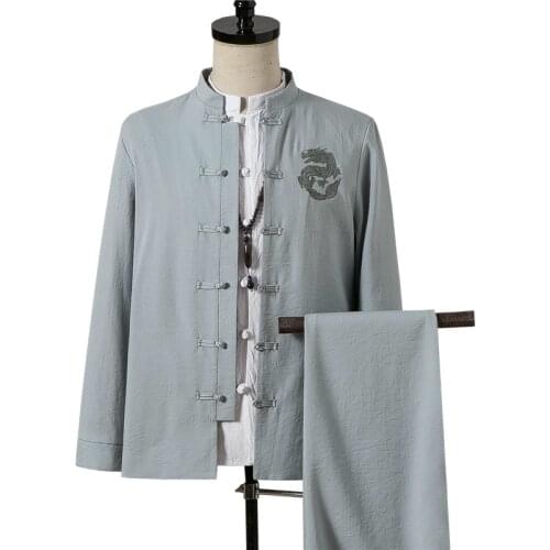 Spring Mao suit suit mens suit two piece embroidered chinese-style jacket/ men suit set /M-5XL