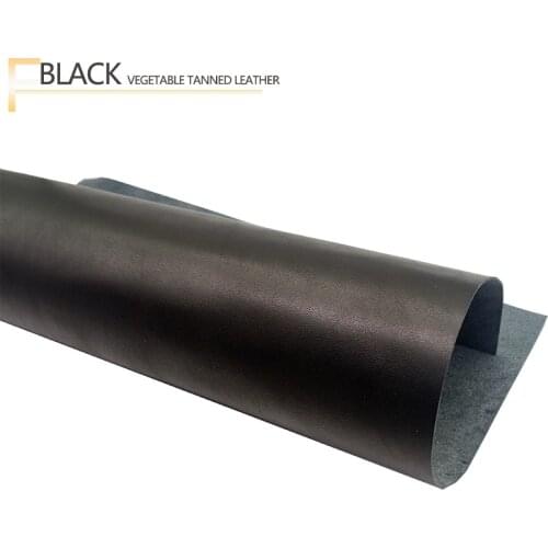 Genuine Leather Vegetable tanned leather Material Leather craft Vintage Full grain Pull-Up Cowhide 2.0mm -black Color