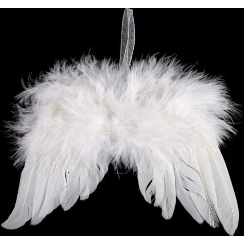 Newborn Baby Boy Girl White Angel Wings Photo Props Cute Photography Accessories Ornaments