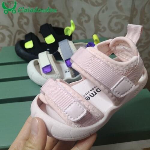 12-16cm Brand Baby Boys Girls Beach Sandals,Fashion Toddler Pink Black Breathable Mesh Summer Flats Shoes,Soft Kid Casual Walker
