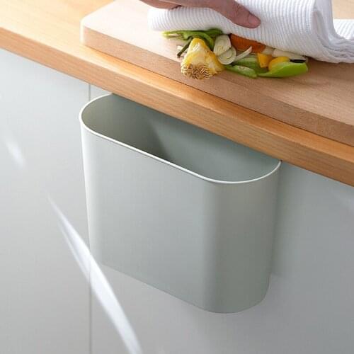 China hot sales hanging wall-mounted trash can for kitchen cabinet door space-saving living room waste poubelle