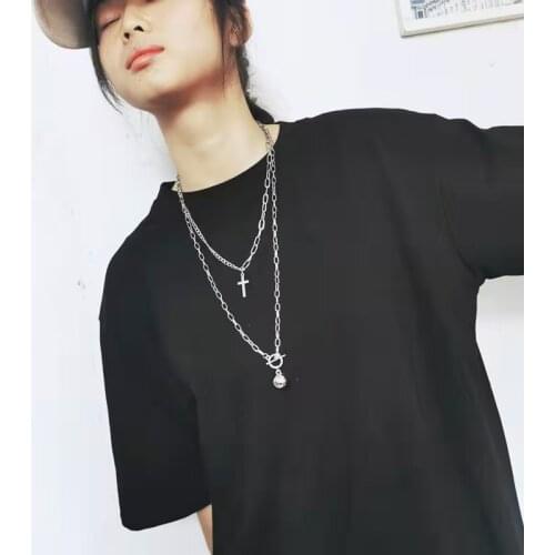 Net red same style yuansuo retro hip-hop ins cool wind multi-layer Necklace Female Rabbit Pendant earth cool trampy accessories