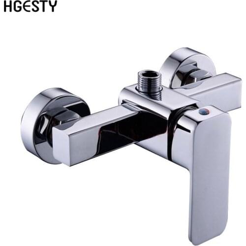 Zinc Alloy Bathroom Shower Faucet Valve Wall Mounted Single Handle Square Bathtub Shower Valve Tap Cold and Hot Water Mixer Tap
