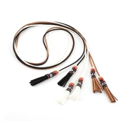 2018 New Chinese Traditional Tassel thin Belts for Summer Dress Narrow National decoration Waistband for Women Girls Accessories