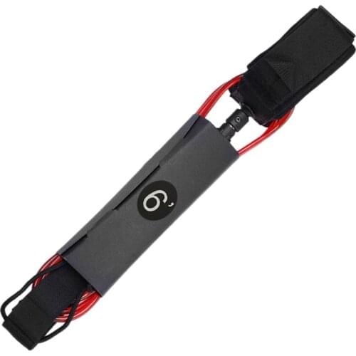 TPU Surfboard Leash, Stand Up Paddle Board 6Feet 5mm Coiled Spring Leg Foot Rope Surfing Leash for Surfboard