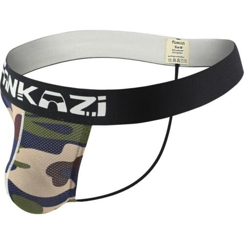 Sexy Gay Underwear Men G-string Thongs Camouflage T-panties Man Lingerie Low Waist U Convex Pouch Underpants cueca calzoncillo