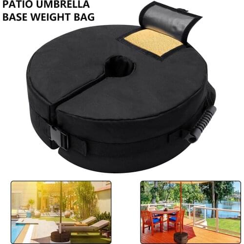 Outdoor Umbrella Base Weight Bag Sunshade Parasol Base Bag Heavy Duty Detachable Round Sand Bag for Patio Cantilever Umbrellas