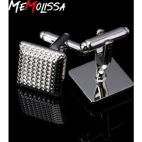 MeMolissa Elegant Fashion Men Cufflinks Glossy Three-Dimensional Emboss Spots Pattern Classic Cuff Button Wedding Cuff links