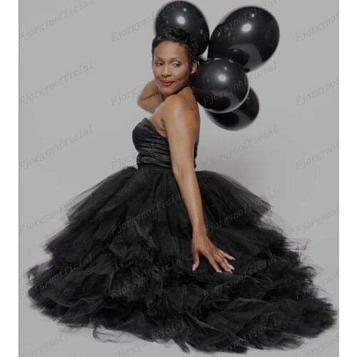 Sexy Black Asymmetrical Party Dresses Hi-Lo Tiered Ruffles Sweetheart Womens Summer Dress Zipper Back Vestidos Prom Gowns 2022