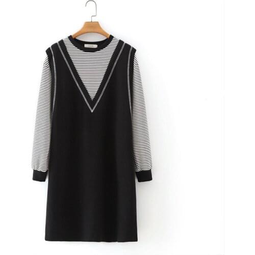 Plus Size XL-5XL Womens A-line Dress Casual Long Sleeved Spring Summer Muslim Mini Dresses