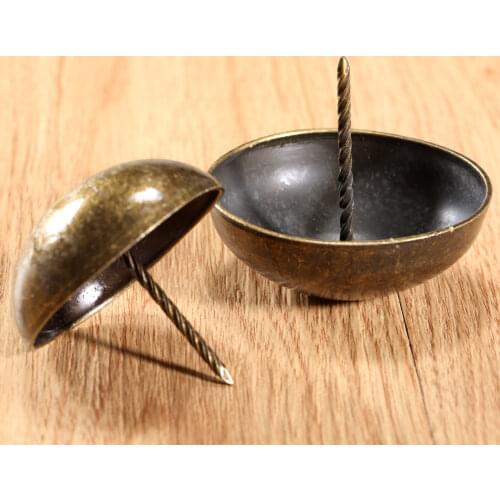 1Pc Antique Bronze Upholstery Nail Decorative Upholstery Tacks Stud Wooden Box Furniture Decorative Nails Pushpin Doornail 5CM