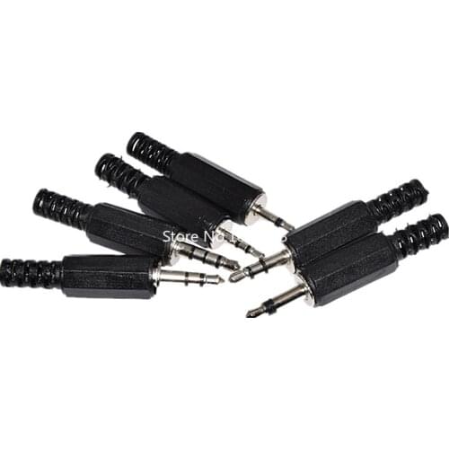10PCS/Lot 3.5mm HeadPhone Connector Male Mono channel Two Channel Audio Jack Plug 3.5 Mm With Black Plastic Housing