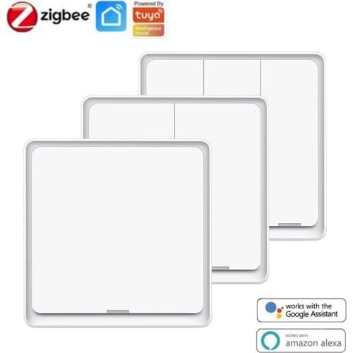 123 Gang Tuya ZigBee Wireless Smart Wall Light Switch Smart Home Auto Control Device And Scene Work With Alexa Google