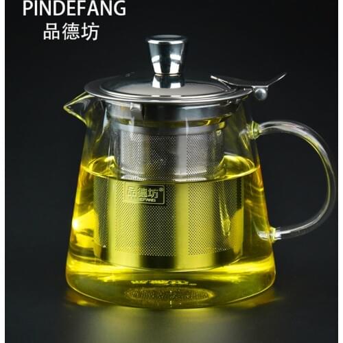 600 750 950 1500ml Big Classic Heat Resistance Borosilicate Glass Teapot with Removable Upgraded Stainless Steel Infuser Straine