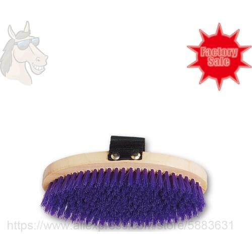 62 8004 6-1/2'' Wooden Grip Body Brush Soft Bristles 17*7.5cm Wooden Handle Ribbon Strap Grooming Brush Wood Handle Brushes