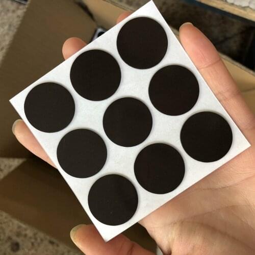 9pcs Dia 38mm Round Soft Rubber Magnetic Self Adhesive Flexible Magnet DIY Dies Craft Paper art Stiker Supplies