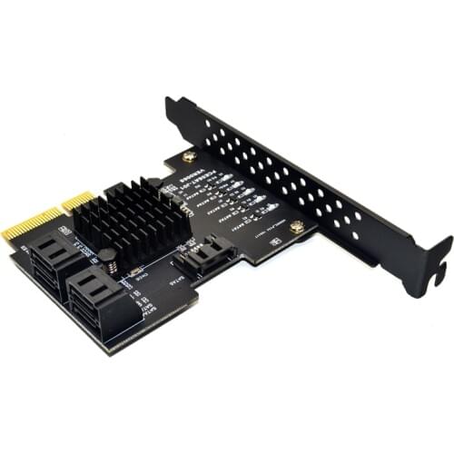 Add on Cards PCI Express/PCI E/PCIE/PCI-E SATA 3 PCIE SATA Card SATA Controller SATA3 6Gbps 5-Ports SATA 3.0 PCI-E X4 GEN3 Cards