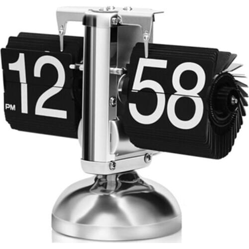 European-style Automatic Page Turning Clock, Small Balance, Retro Living Room, Simple Home Furnishing Decorations