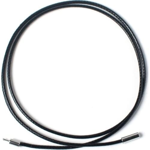 5PCS 1.5mm/50cm Leather Wax Cord Chain Necklace metal clasp DIY Jewelry Accessories Necklaces Chain