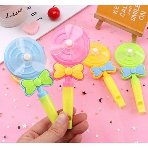 Baby Windmill Toy Whistle Windmill Blowing Toy Childrens Toy Small Developmental Outdoor Handle Toys Pinwheel Wind Spinner