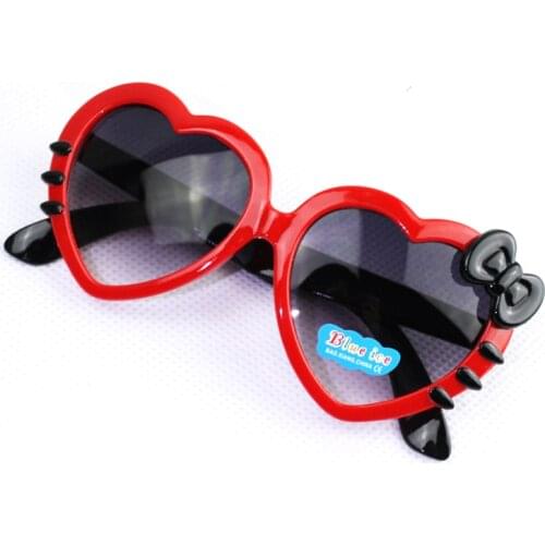 MXDMY Children Kids Sunglasses Fashion Heart Shaped Cute UV400 Designer Frame Eyewear Baby Girls Sunglasses