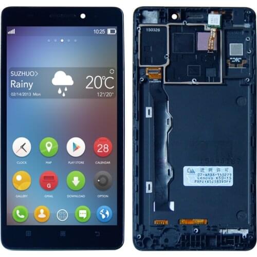 For Lenovo K50 K3 Note K50T LCD Display Digitizer Touch Screen assembly+Frame