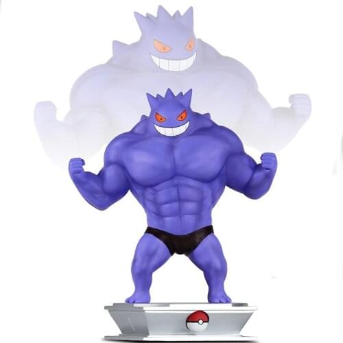 Pokemon figures 18cm GK Muscle Pikachu Squirtle Psyduck Action Figure Model Bodybuilding Toy Muscle Pokemon Funny Toy Model