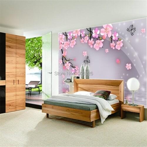 Beibehang Tv background wall paper silk cloth 3d wallpaper mural Customize size murals papel de parede photo roll butterflies