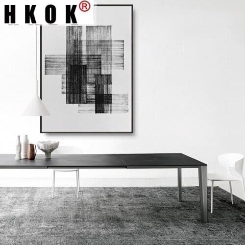 HKOK Abstract Canvas Paintings Posters Prints Black White Line Minimalism Sofa Wall Art Pictures Home Decor Living Room Unframed