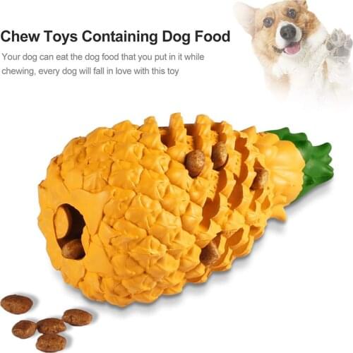 Interactive Pet Dog Chew Toys Durable Bite Toy For Large Medium Small Dogs Pineapple Shaped Dog Slow Food Dispenser Pet Supplies